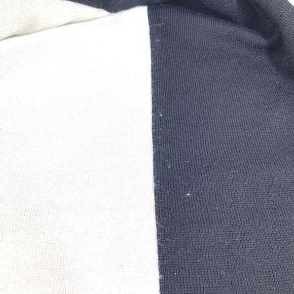 FENDI FXS124 Bicolor logo Scarf wool Black x White - Picture 4 of 8